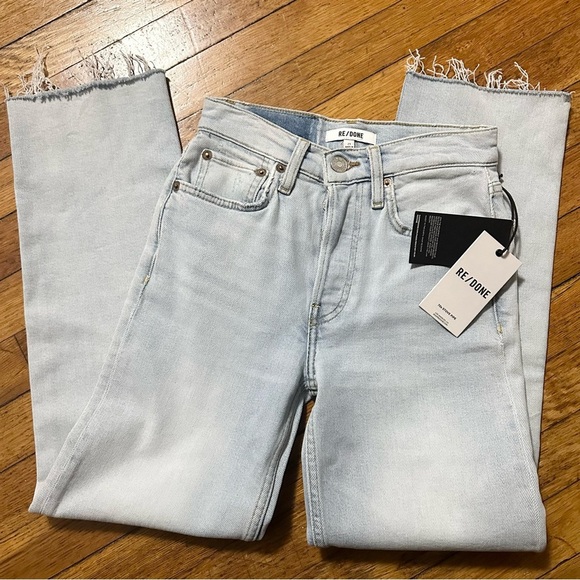 NWT RE/DONE COMFORT STRETCH HIGH RISE STOVE PIPE - Picture 5 of 8